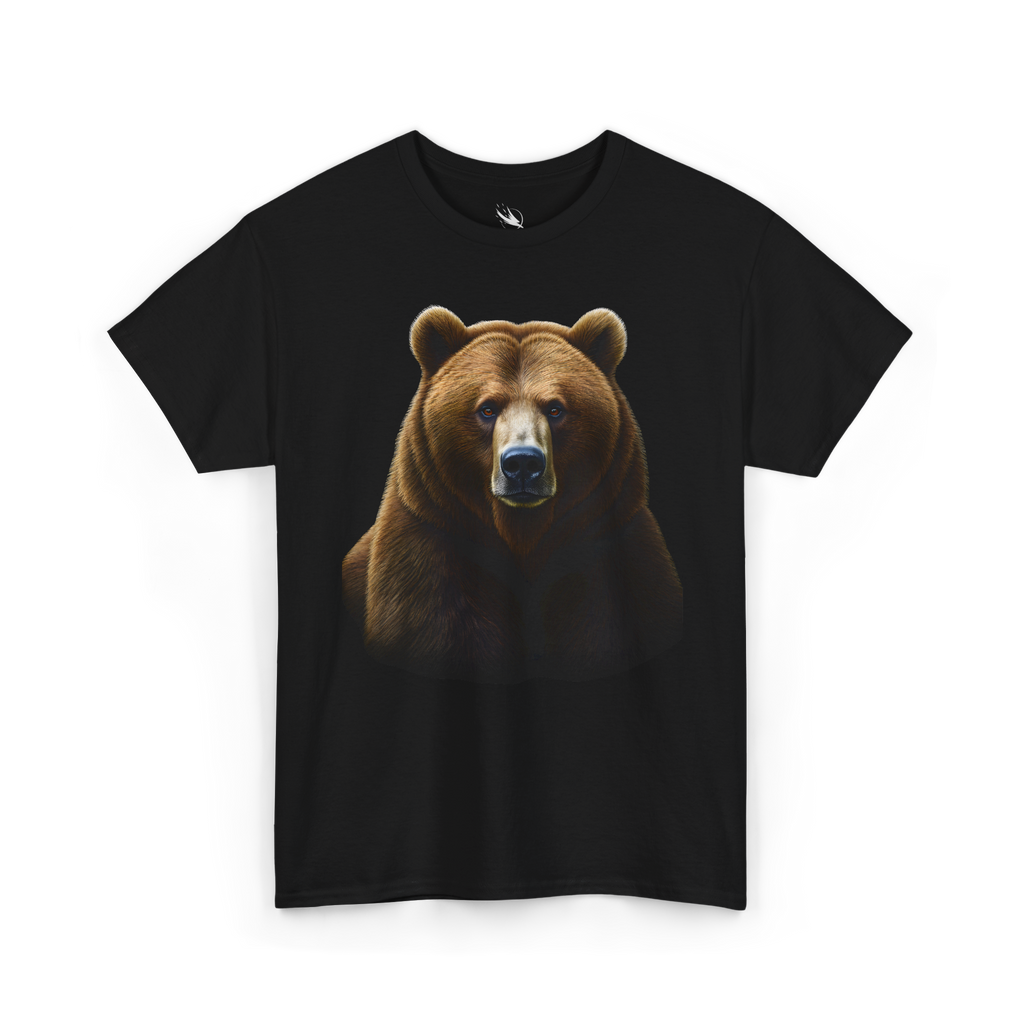 Powerful grizzly bear artwork created for outdoor adventure apparel