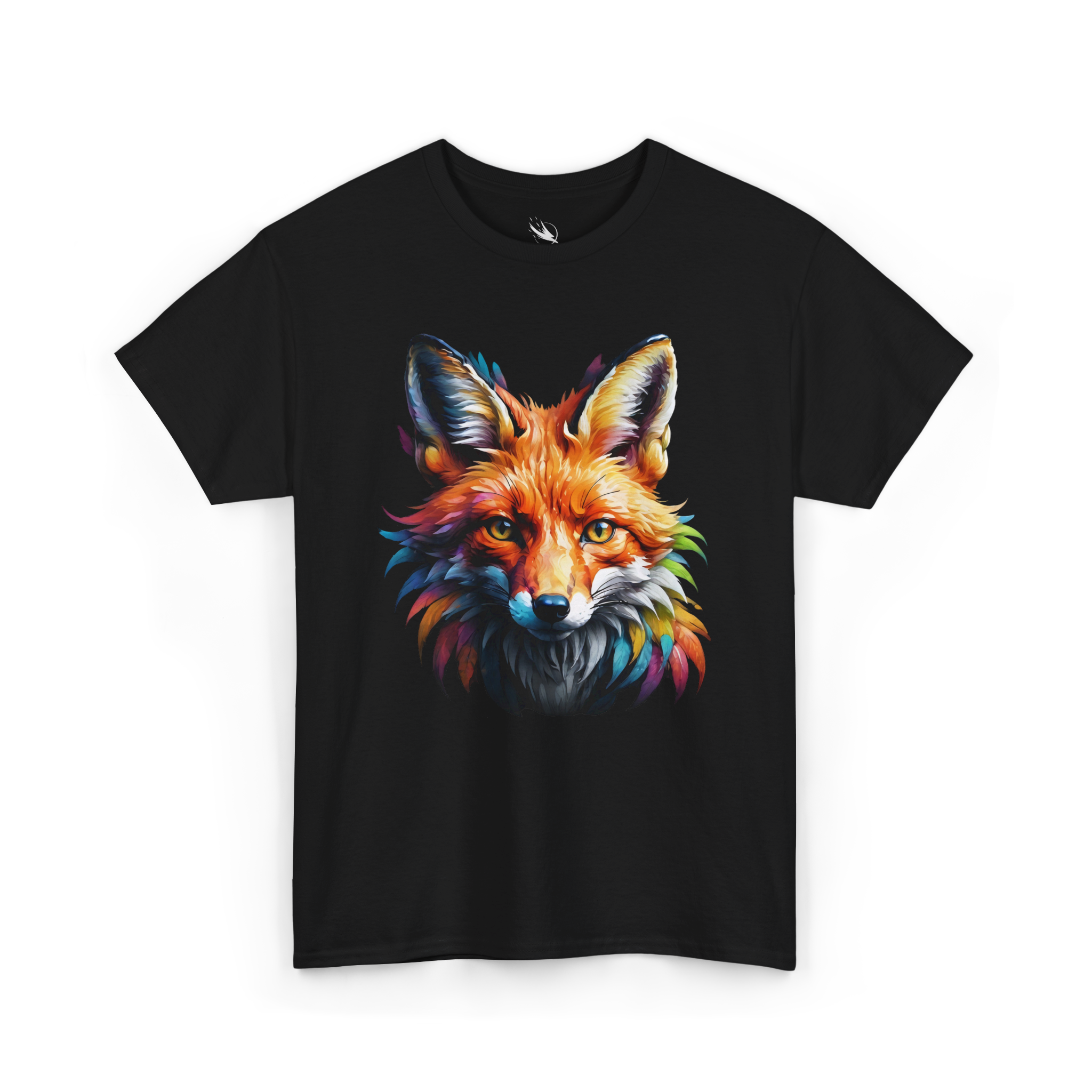 Mystic fox artwork with earthy tones created for wildlife apparel